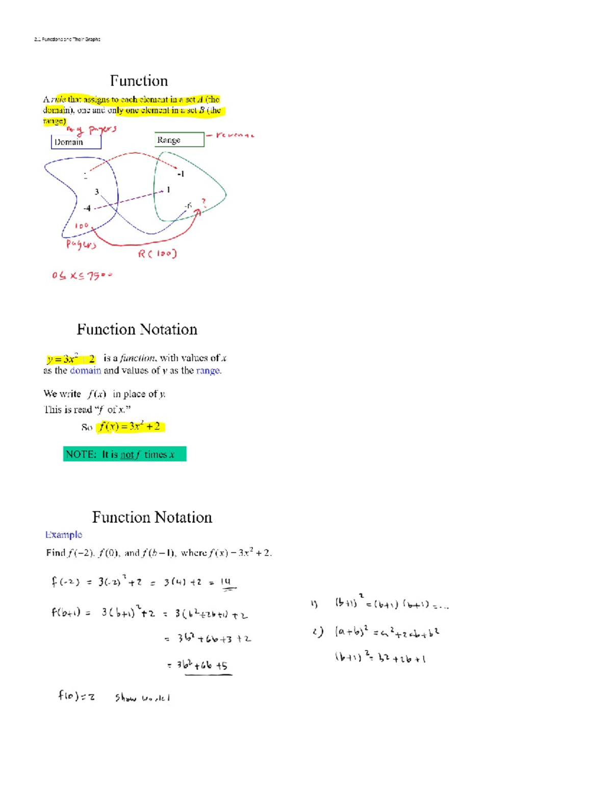 2 - Lecture Notes From Class - MATH 112 - Studocu