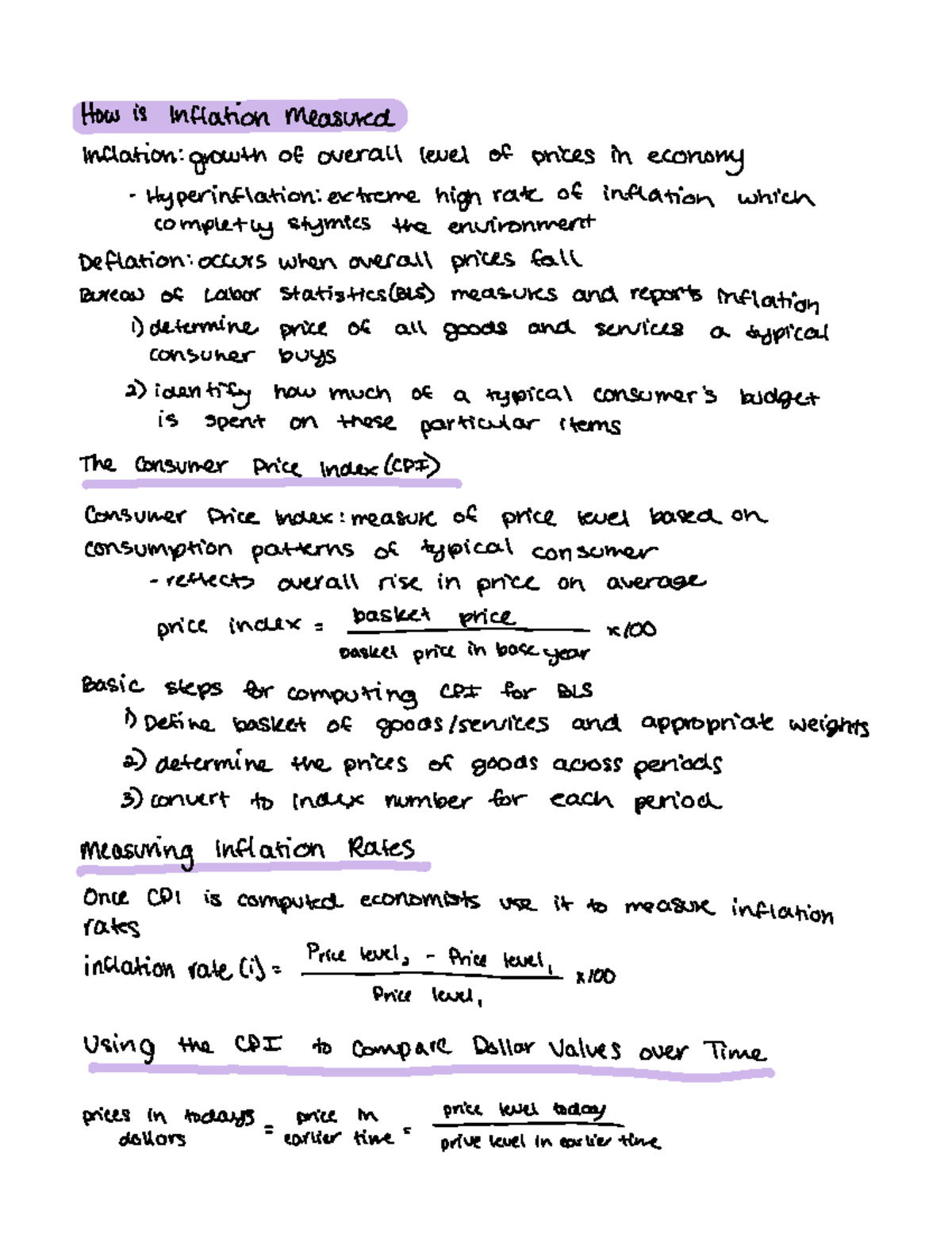 Chapter 8 The Price Level and Inflation ow is inflation measured
