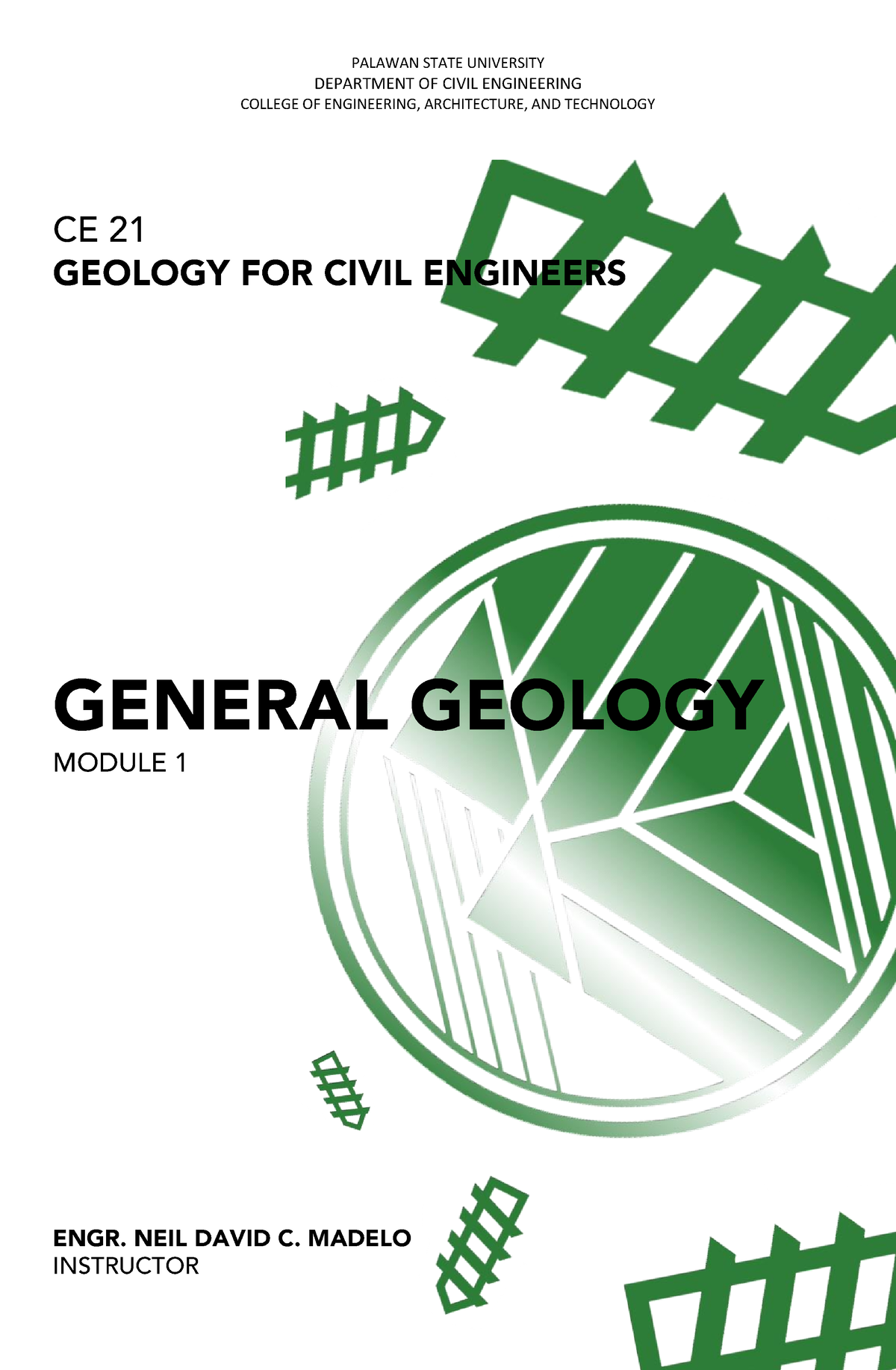 Module 1 - General Geology - DEPARTMENT OF CIVIL ENGINEERING COLLEGE OF ...