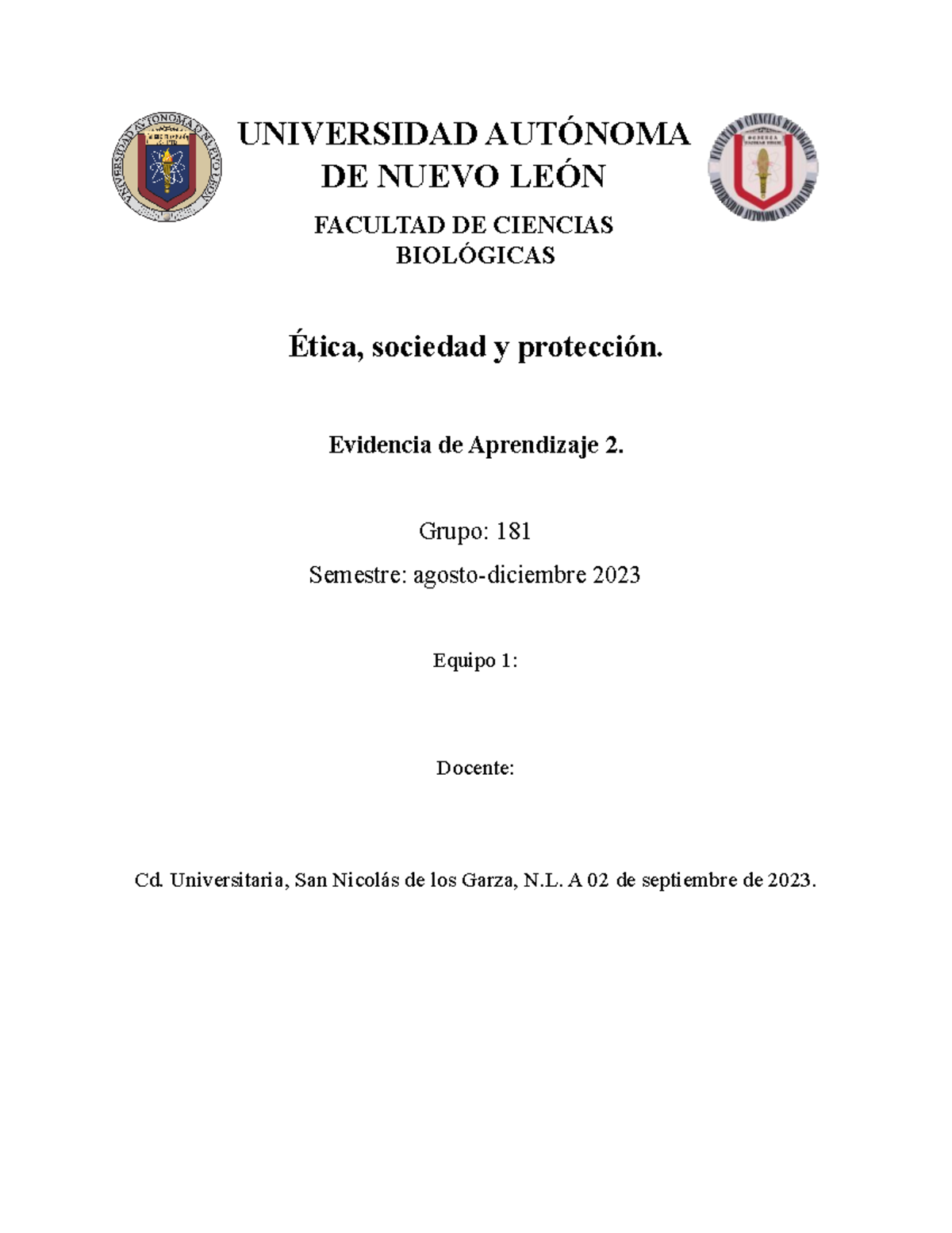 Evidencia de aprendizaje 2 - UNIVERSIDAD AUTÓNOMA DE NUEVO LEÓN ...
