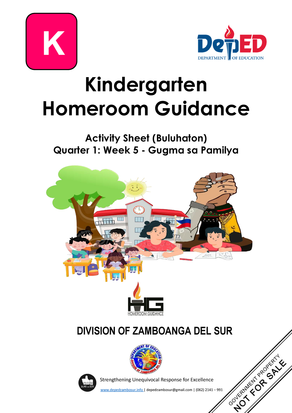 Q1 Week 5 K Hg Kindergarten Modules K Kindergarten Homeroom Guidance Activity Sheet 1683
