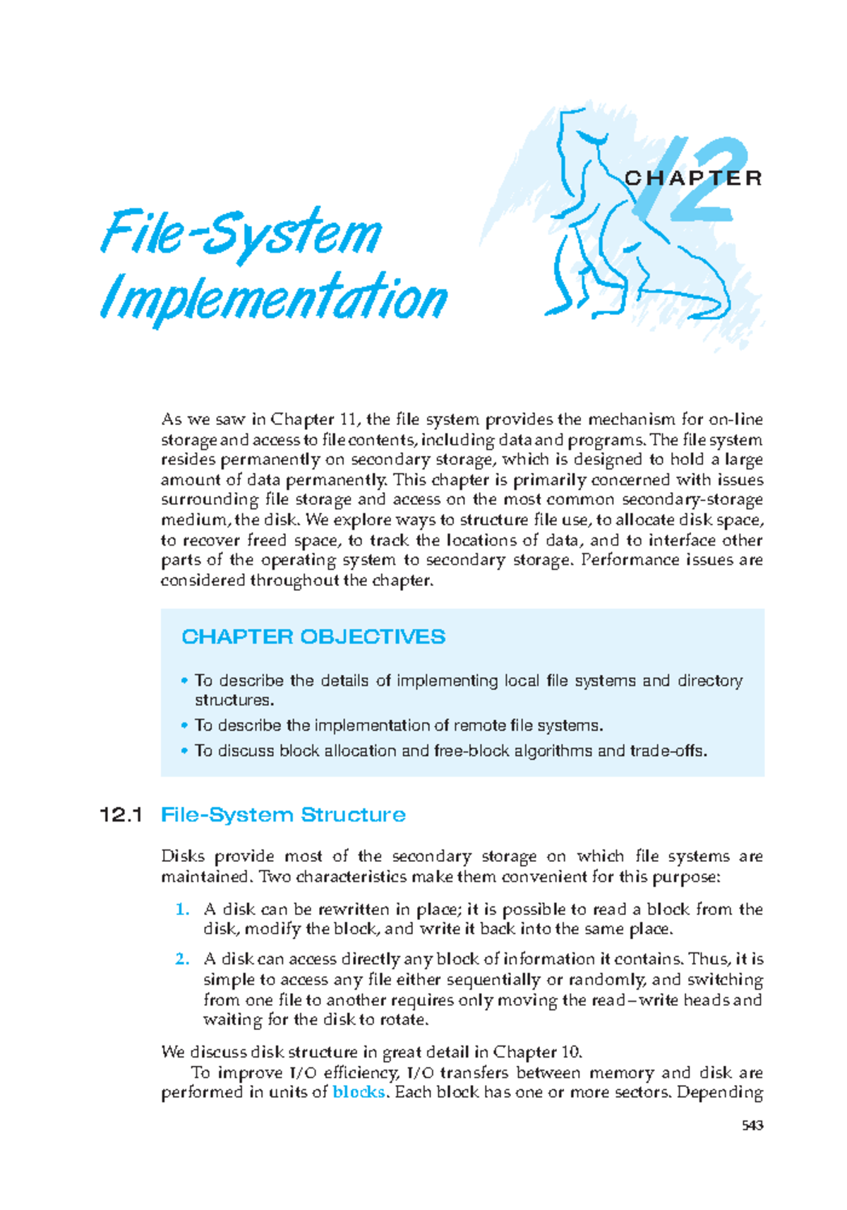 Chapter 12 - File-System Implementation - 12 CHAPTER File -System ...
