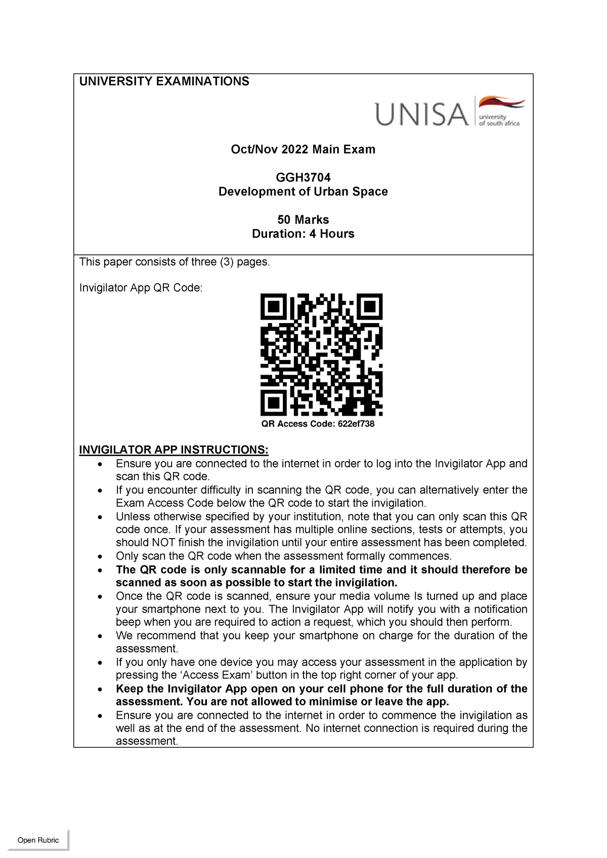 GGH3704 Oct Nov 2022 Main Exam Question Paper - UNIVERSITY EXAMINATIONS ...