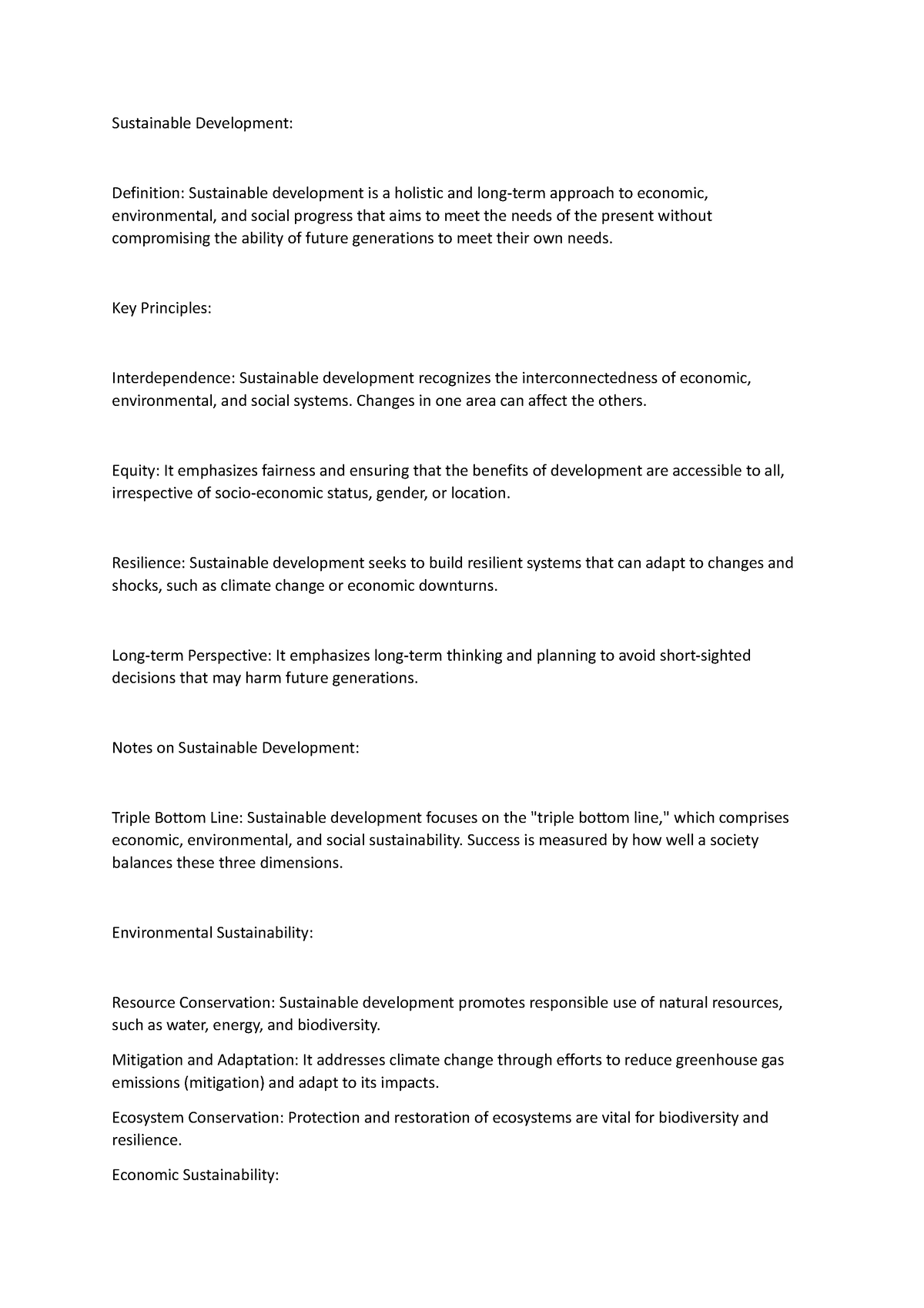 UNIT 5 EVS - environment studies notes - Sustainable Development ...