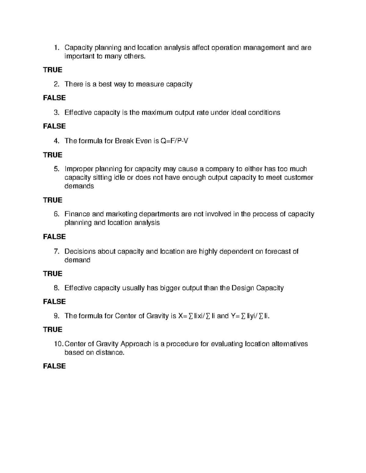 Quiz 15 September 2020, questions and answers - Capacity planning and ...