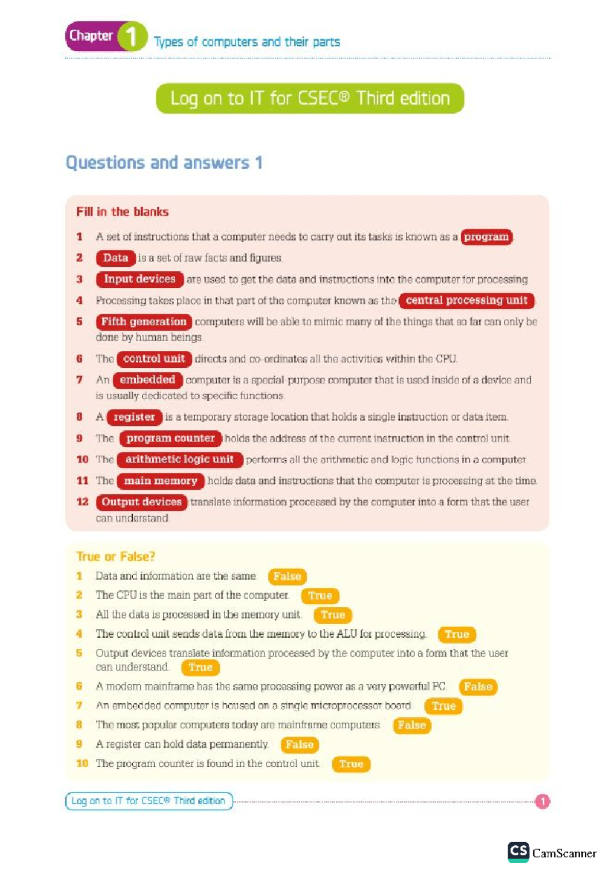 Log on IT CSEC Answers - Information Technology - Studocu