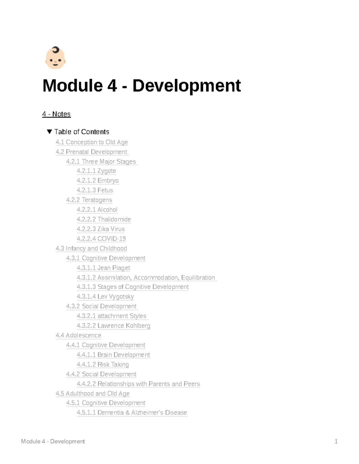 Module 4 - Development - Reading Notes - Module 4 - Development 4 ...