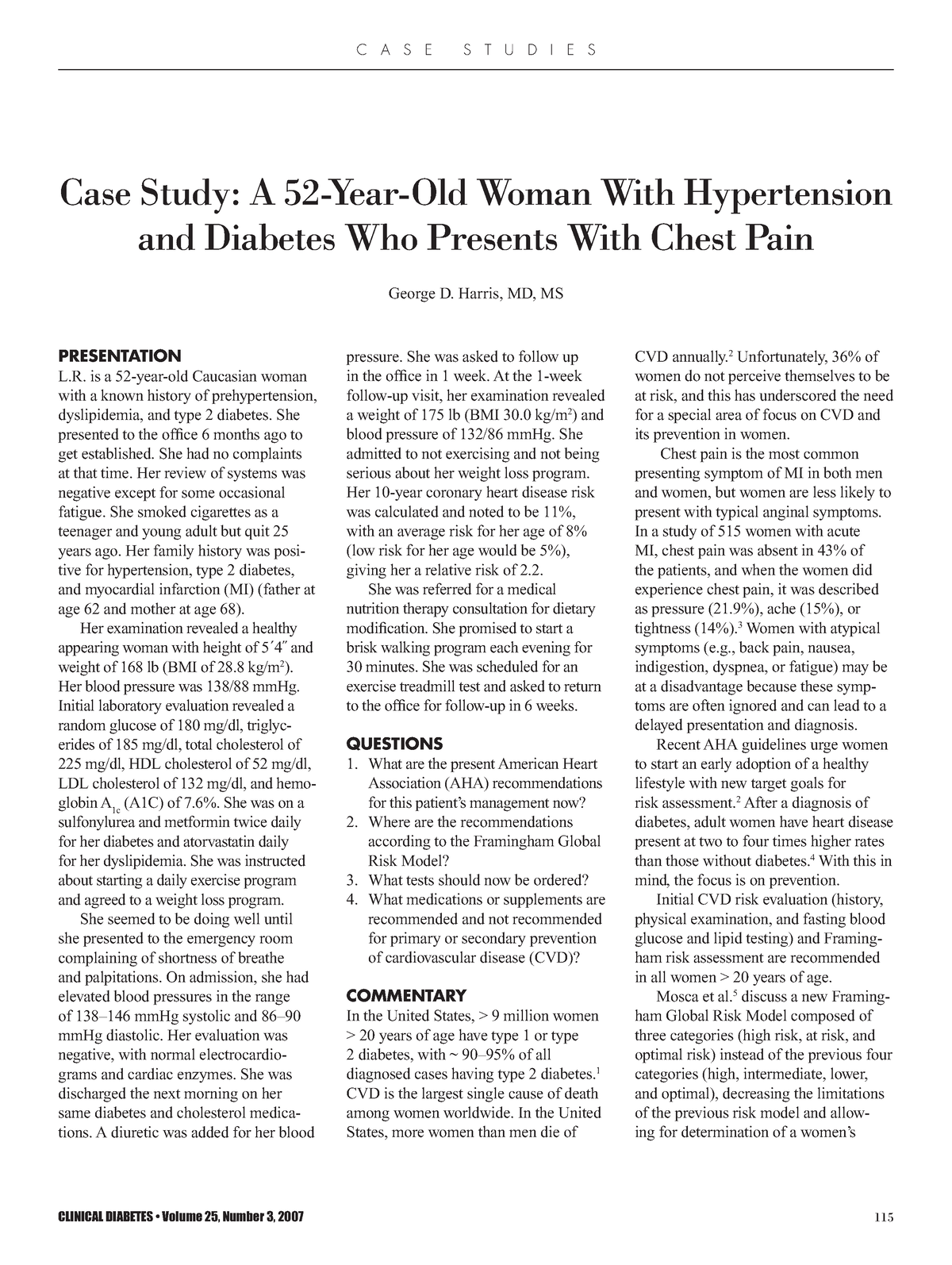 diabetes case study for nursing students