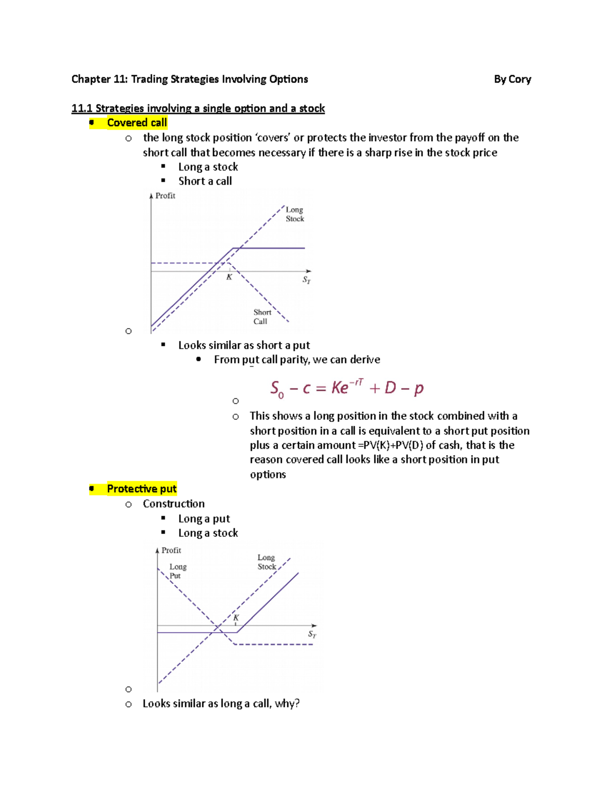 Chapter 11 Summary - Finc 3012 Notes - Chapter 11: Trading Strategies ...