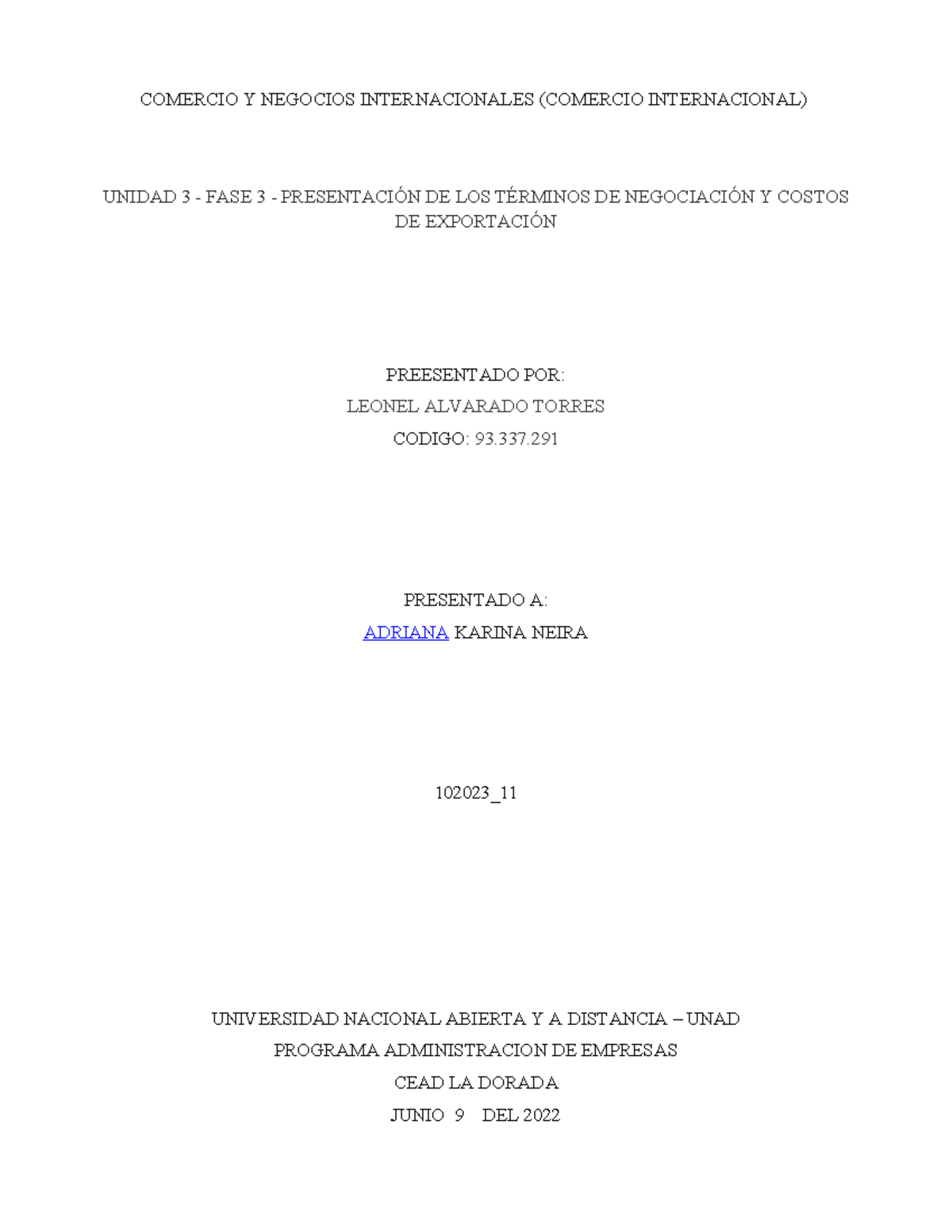 B Unidad 3 Fase 3 Grupo 11 - COMERCIO Y NEGOCIOS INTERNACIONALES ...