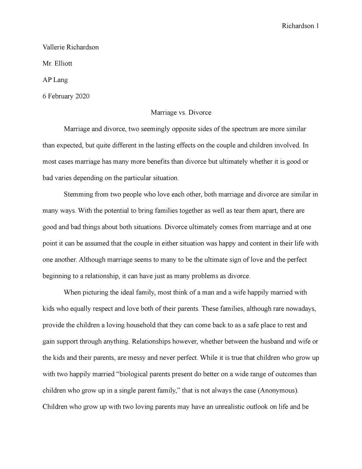 ap lang compare and contrast essay
