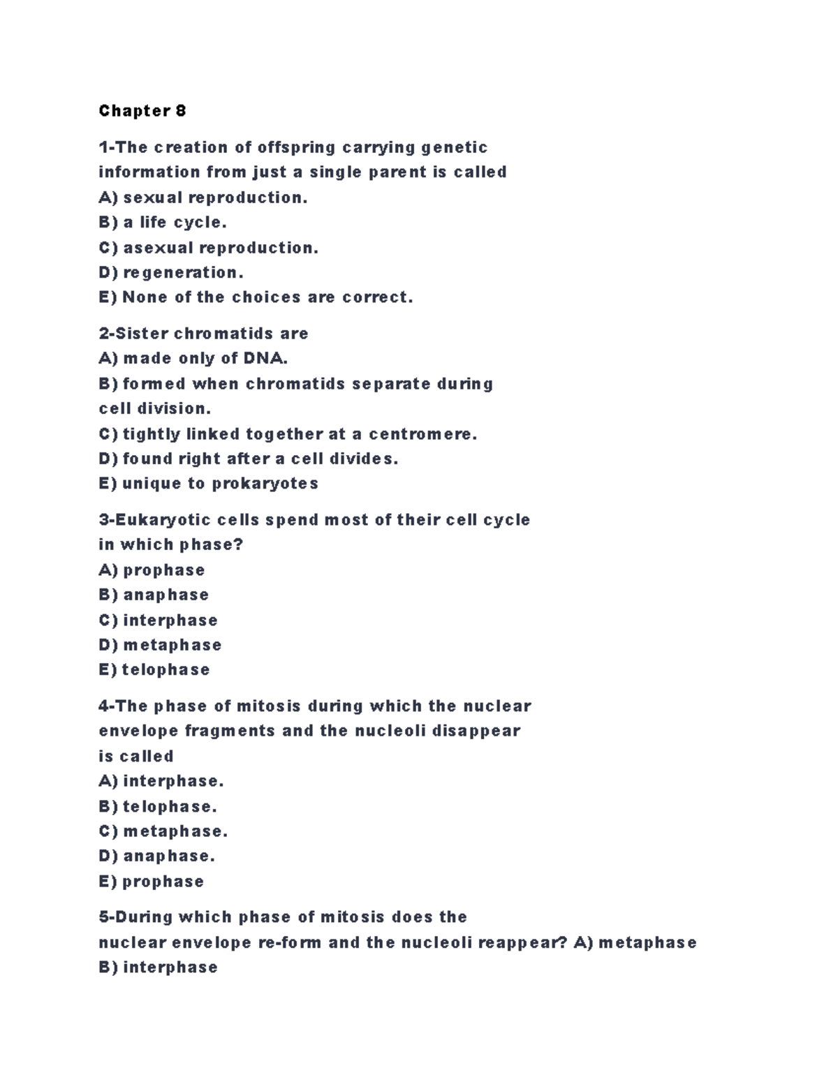 Bio chapter 8 - Biology - Chapter 8 1-The creation of offspring ...