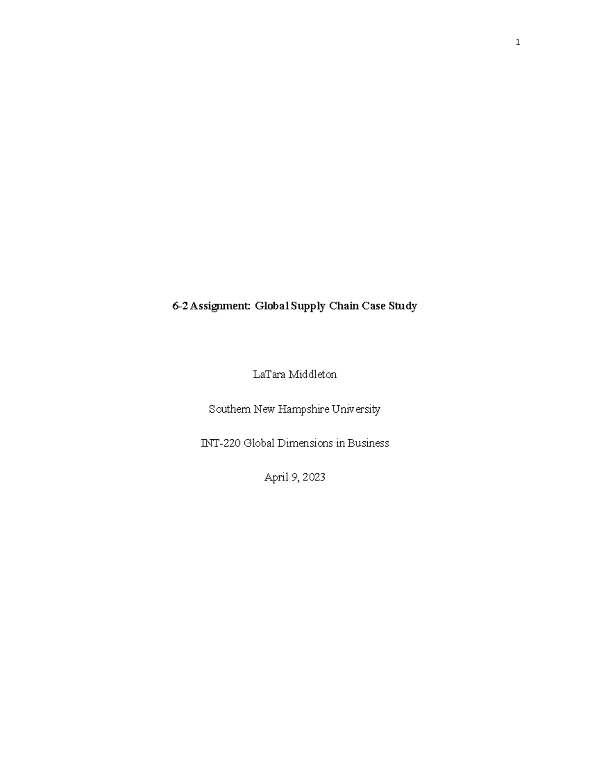 6-2 Assignment Global Supply Chain Case Study - “Poor labor practices ...