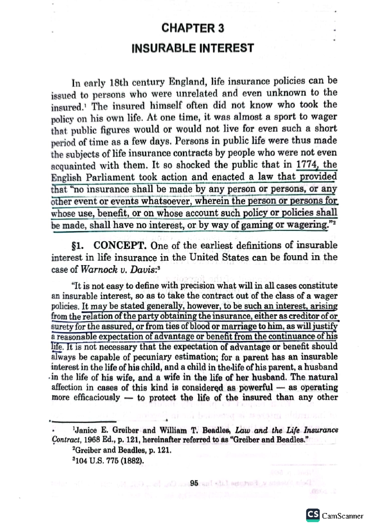Chapter 3 Insurable Interest - Juris Doctor - Studocu