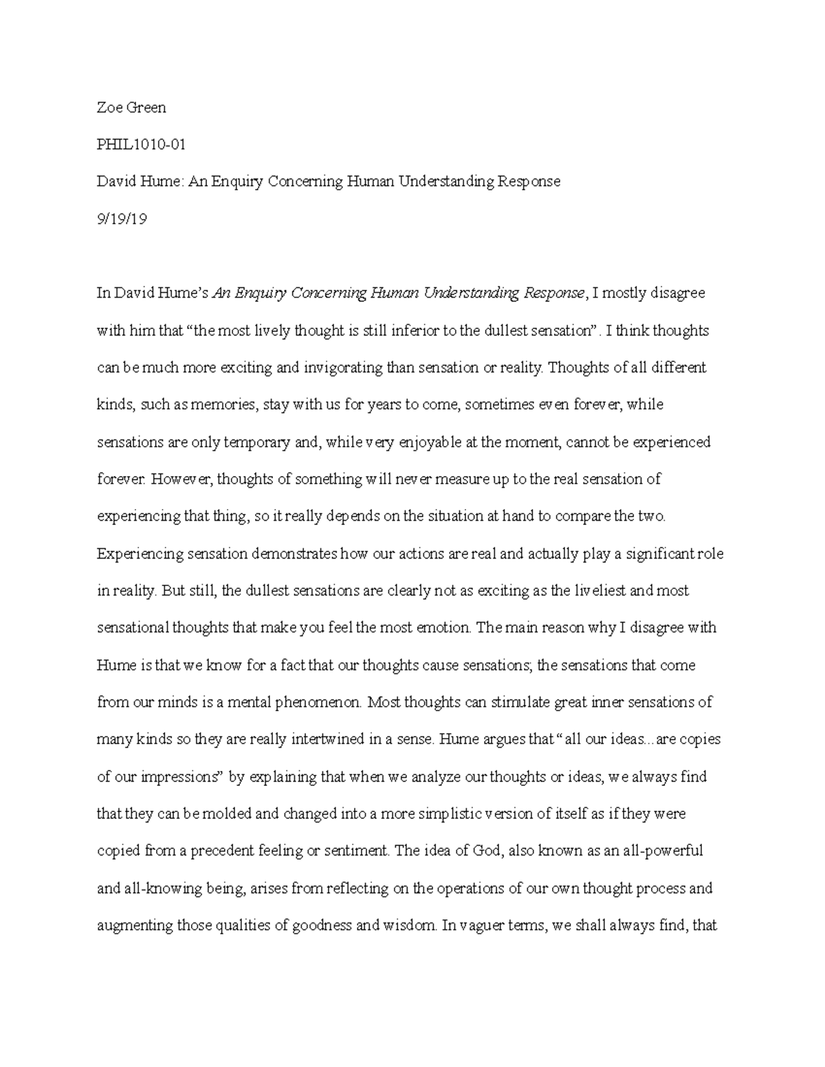 An Enquiry Concerning Human Understanding By David Hume Shopipersia