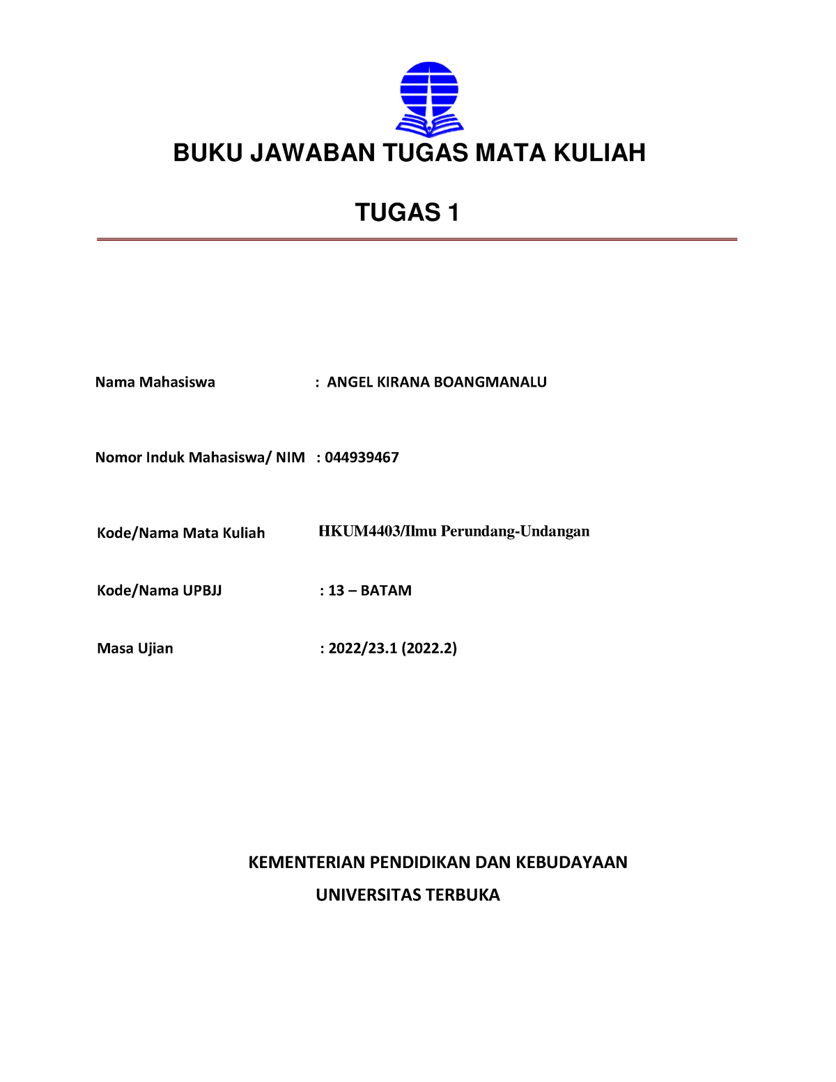 HKUM Peraturan Perundang-undangan - BUKU JAWABAN TUGAS MATA KULIAH ...