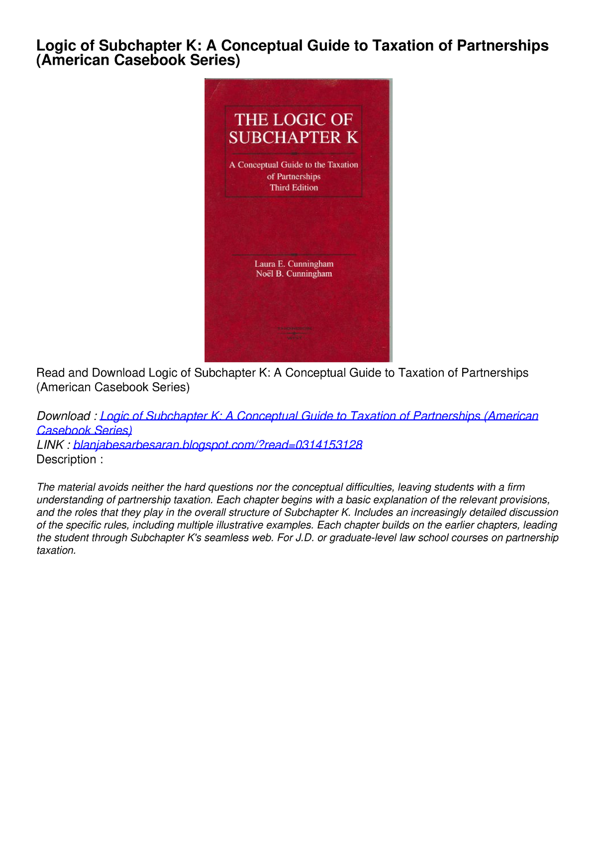 pdf-download-ebook-logic-of-subchapter-k-a-conceptual-guide-to