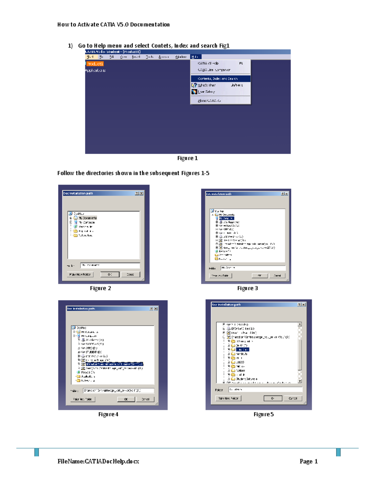 Catiadoc Help Catia help How to Activate CATIA V5 Documentation