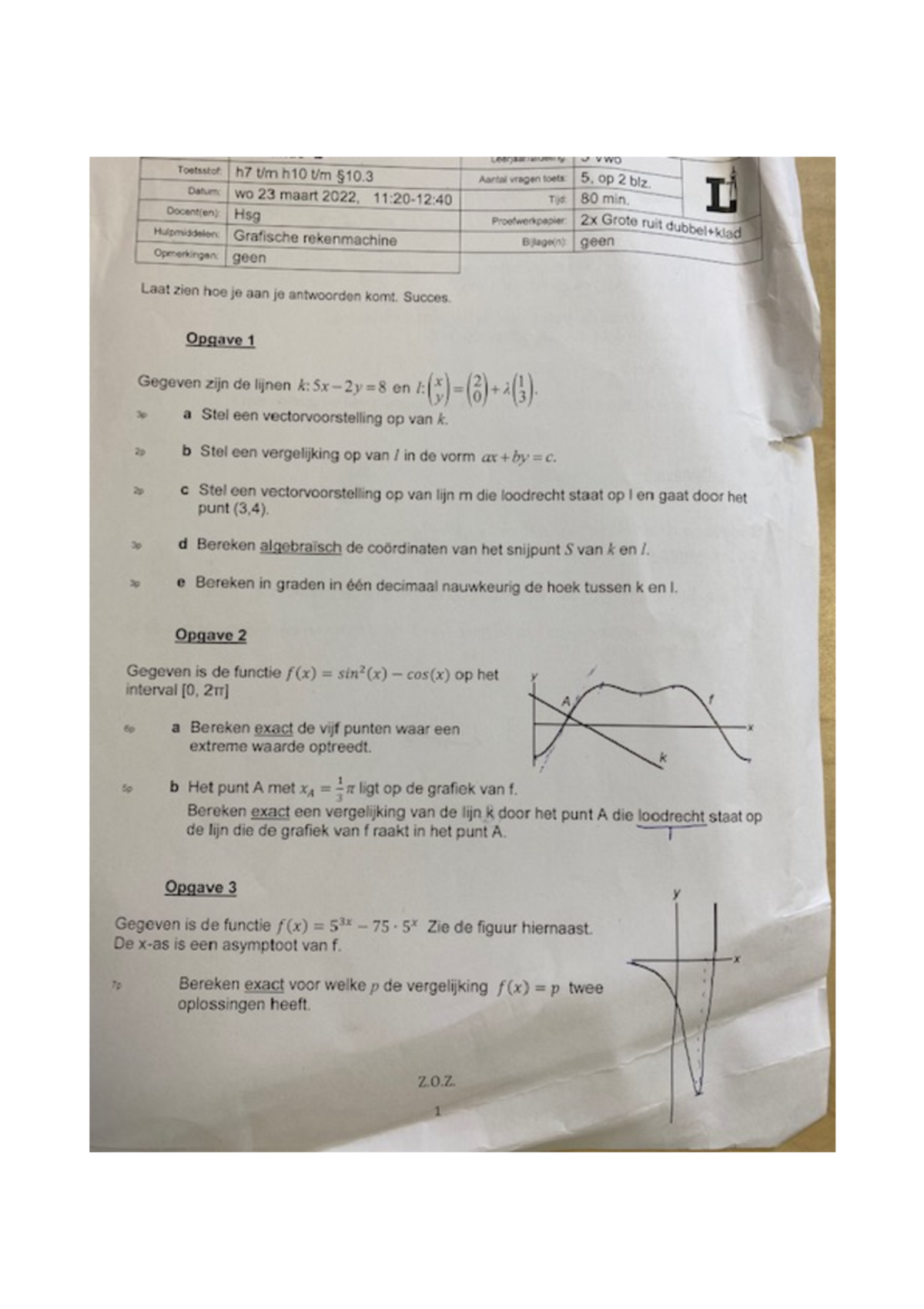 Oefentoets Wiskunde - Wiskunde B - Studeersnel