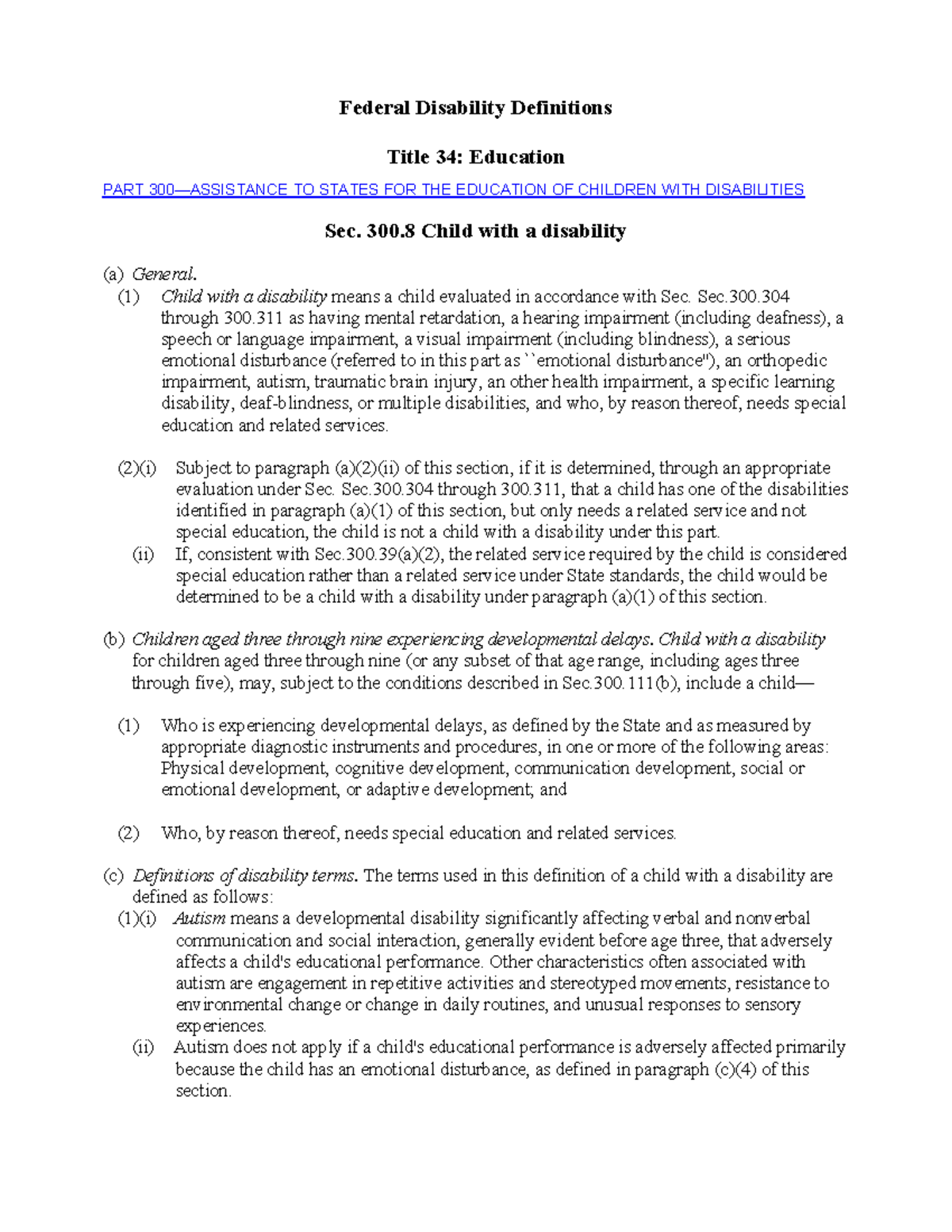 Federal-disability-definitions - Federal Disability Definitions Title ...
