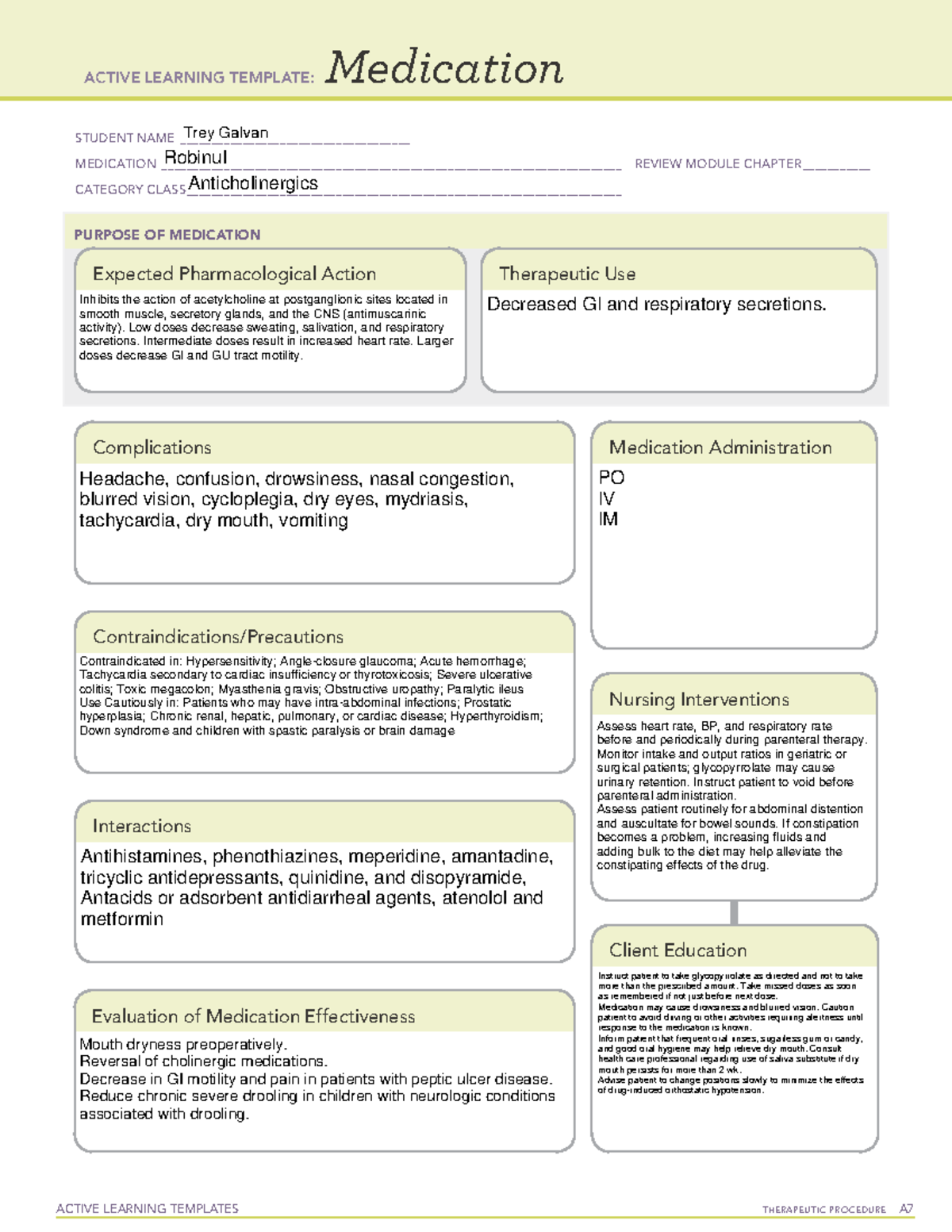 Robinul - Medication - ACTIVE LEARNING TEMPLATES THERAPEUTIC PROCEDURE ...