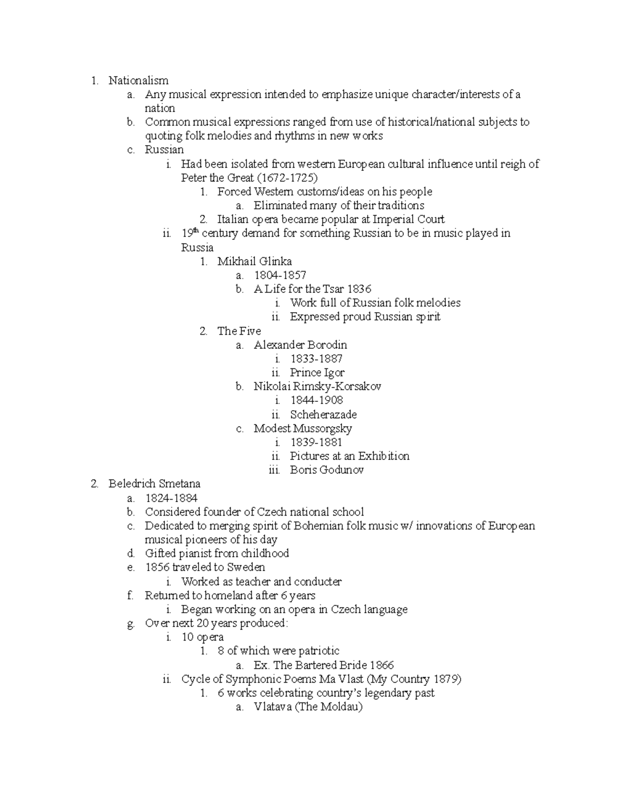 19. Nationalism in the Romantic Era - 1. Nationalism a. Any musical ...