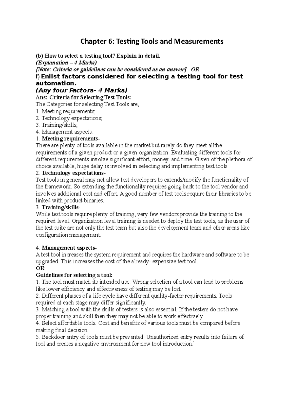 STE Chapter 6 STE Chapter 6 Testing Tools and Measurements (b) How