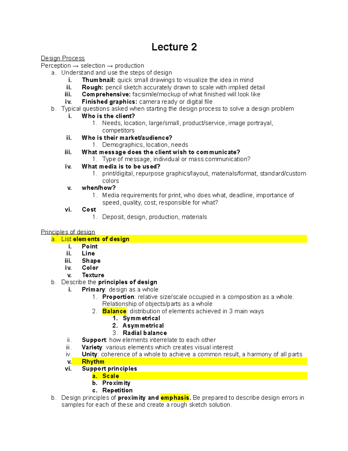 (GRC 377 - Elliot) Lecture 2 Design Process - Lecture 2 Design Process ...