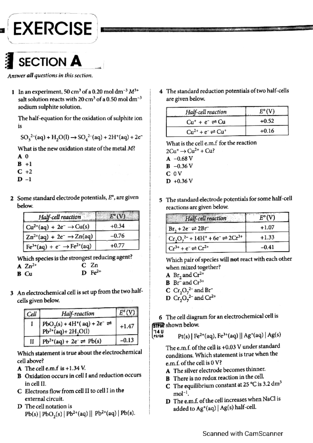 Electrochemistry Oxford Diploma Sains Kesetiausahaan Studocu
