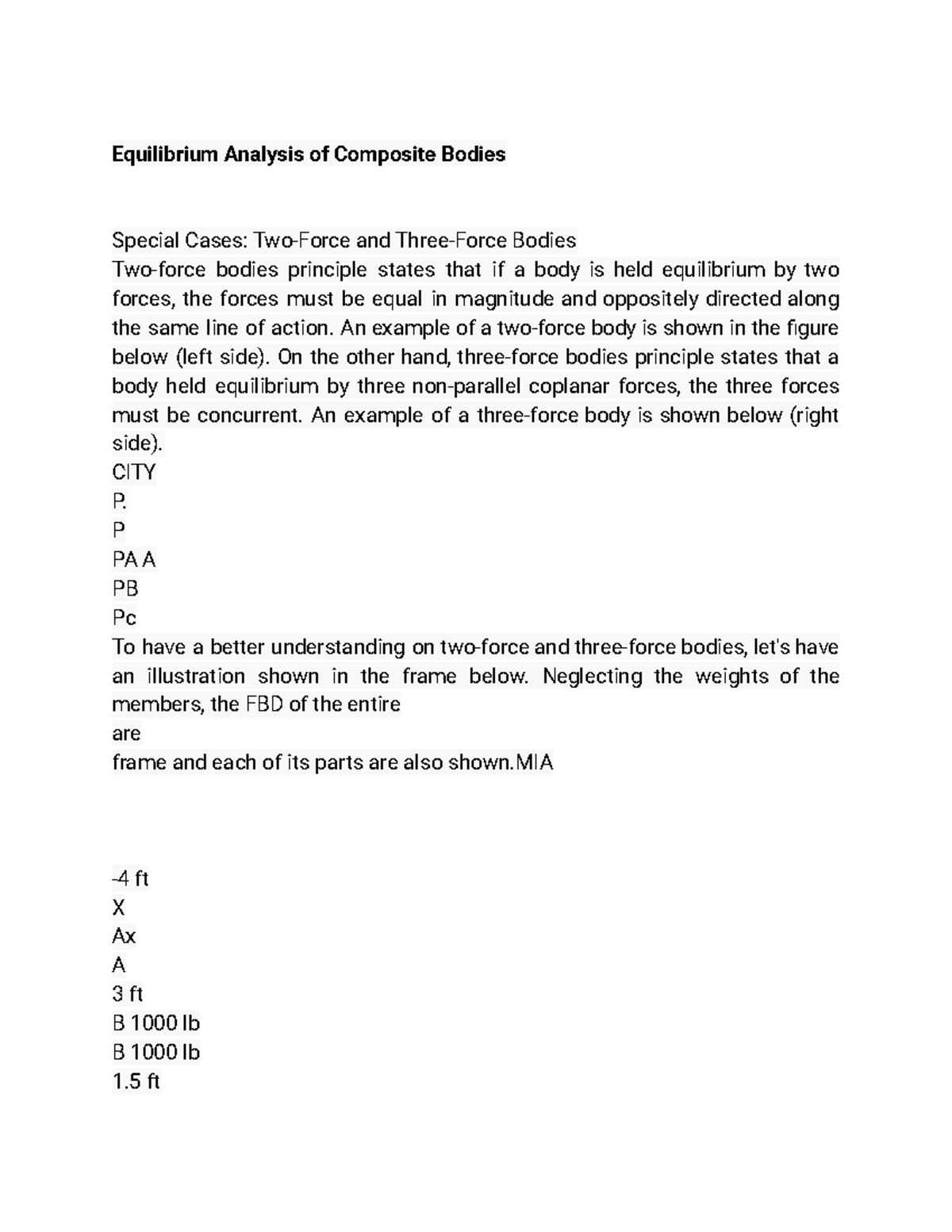 Equilibrium Analysis of Composite Bodies - An example of a two-force ...