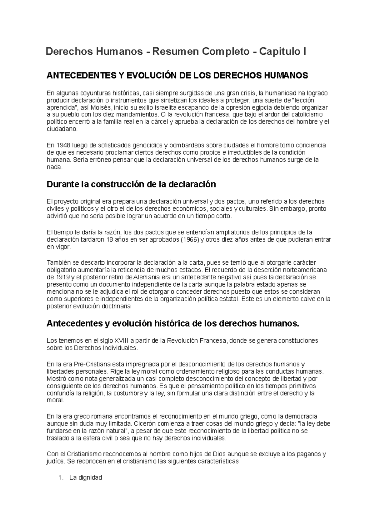 Derechos Humanos Resumen De La Materia - Derechos Humanos - Resumen ...