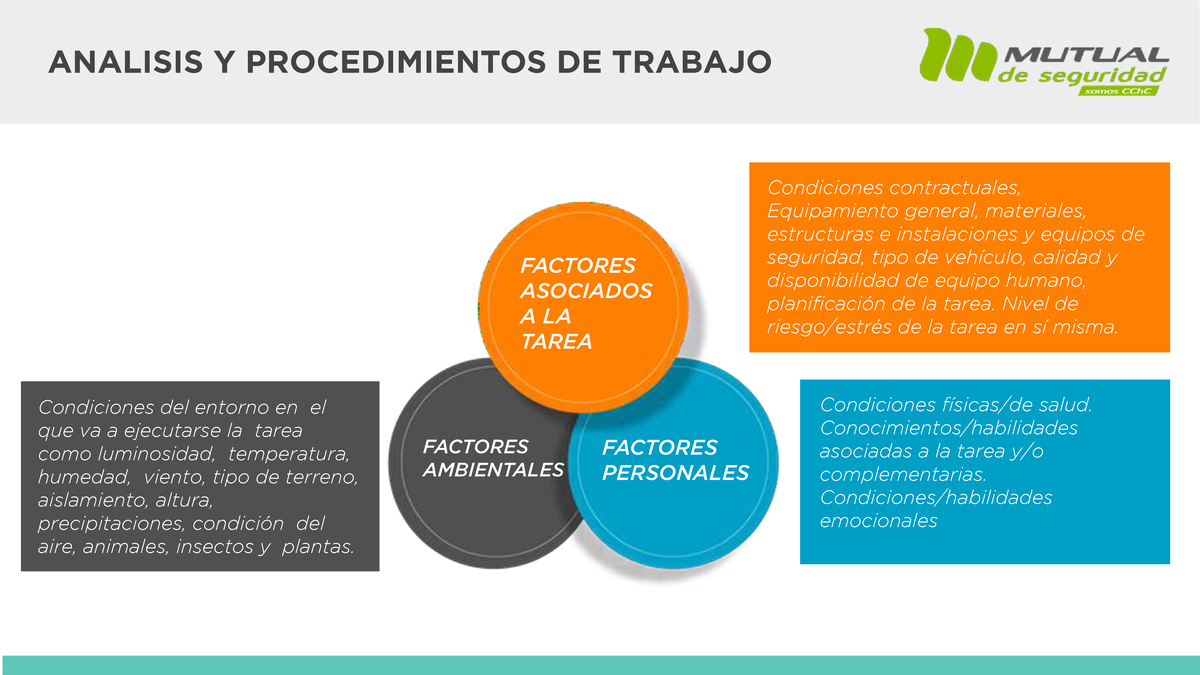 Modelo tap - ANALISIS Y PROCEDIMIENTOS DE TRABAJO Condiciones del ...