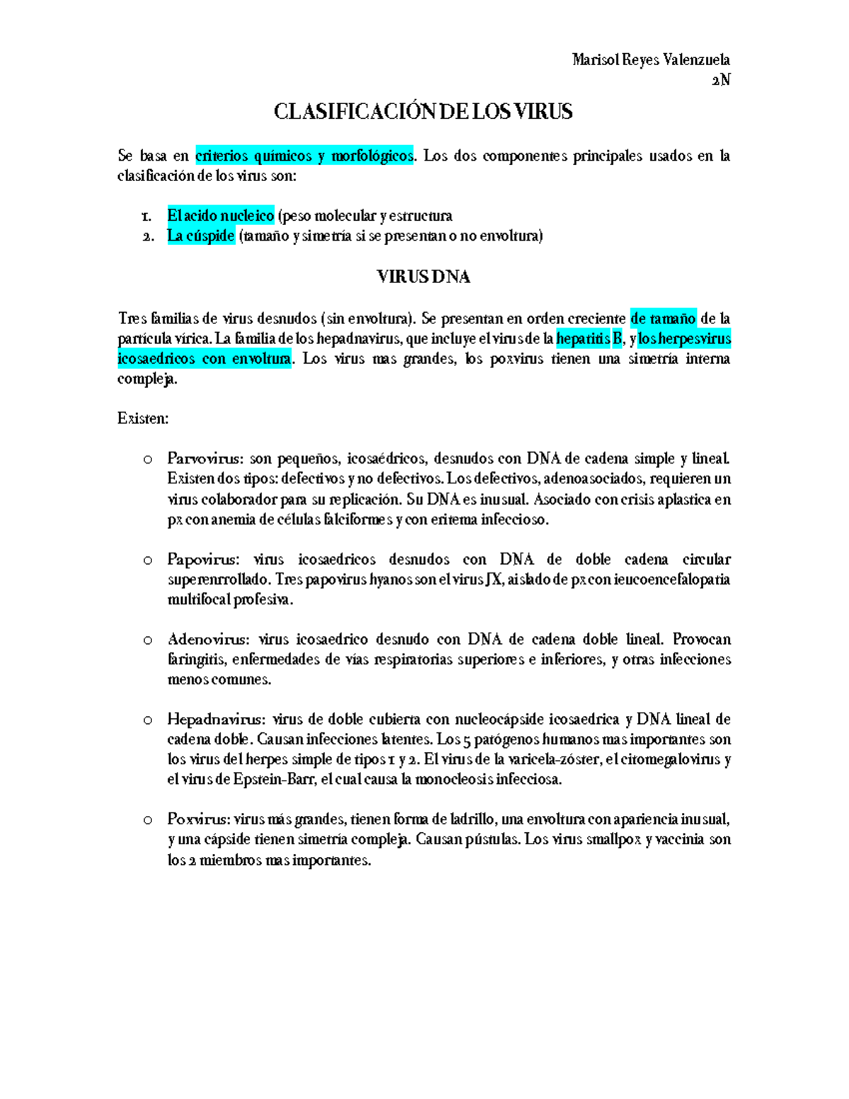 Clasificación de los virus - Marisol Reyes Valenzuela 2N CLASIFICACIÓN ...