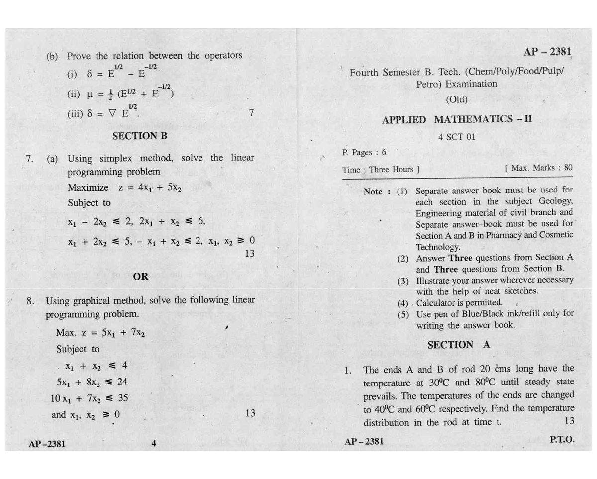 Applied Mathematics_B.Tech_FPOP_Question_Paper_2015 - (b) Prove The ...