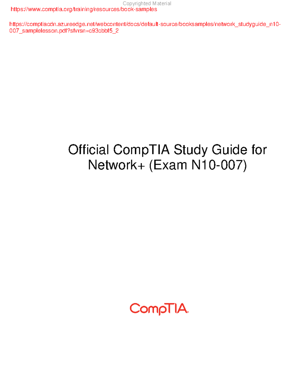 Network studyguide n10-007 samplelesson - Official CompTIA Study Guide ...