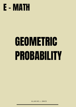 E - MATH - lecture for E math - E - MATH ALLAN NEL L. DAVID GEOMETRIC ...