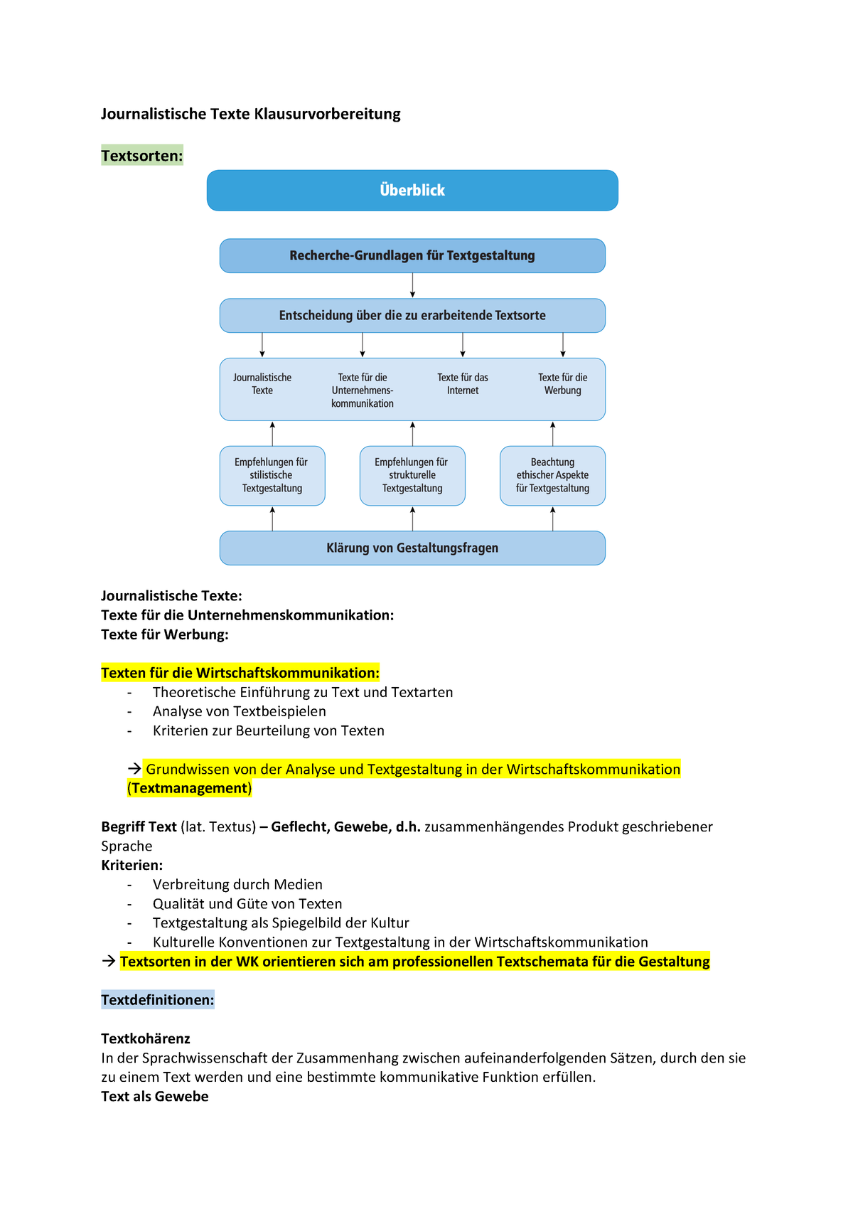 Journalistische Texte Klausurvorbereitung - Journalistische Texte ...