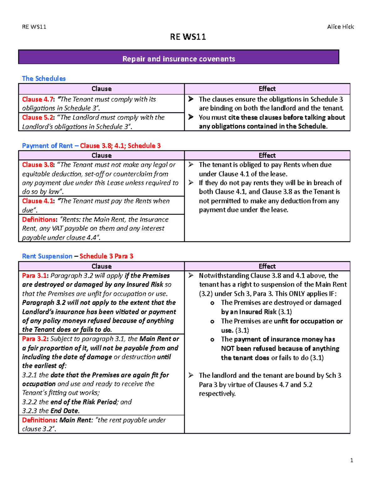 2. Repair and Insurance Covenants - RE WS Repair and insurance ...