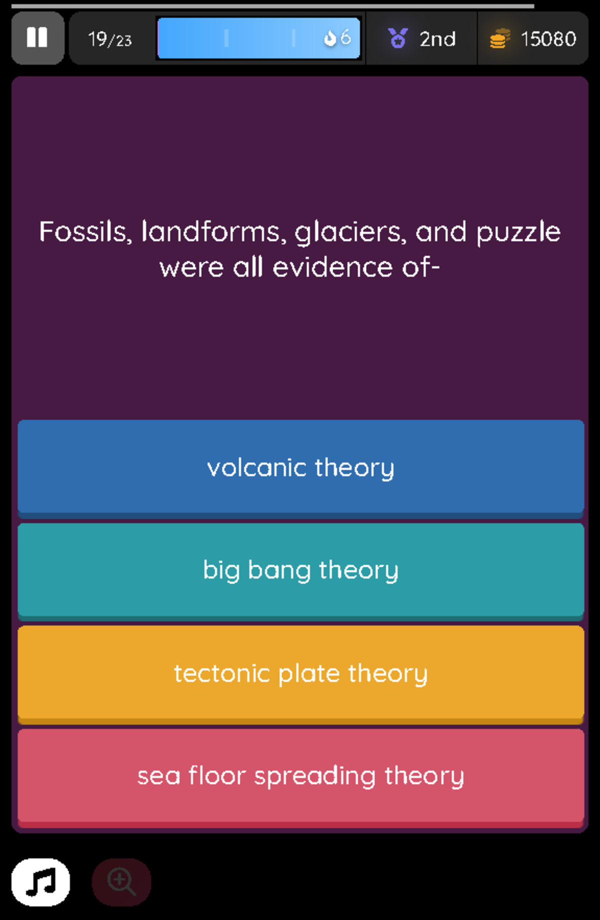 Playing a Game Quizizz 2 Fossils, landforms, glaciers, and puzzle