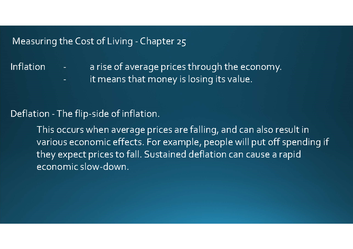 Cost of living - Inflation - a rise of average prices through the ...