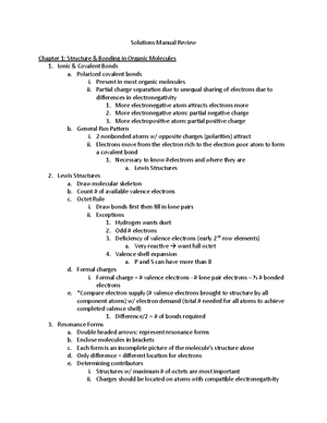 CHEM0310 Study Guide 1 Spring 2021 - Syllabus for Midterm Exam 1 ...