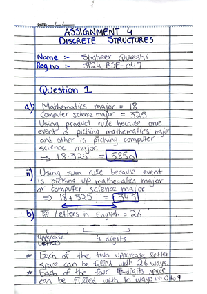 Discrete Assignment 3 (SP24-BSE-047) - DATE ASSIGNMENT 3 DISCRETE ...
