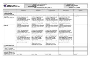 DLL Filipino 5 Q1 W5 - noaxosxj - GRADES 1 to 12 DAILY LESSON LOG ...
