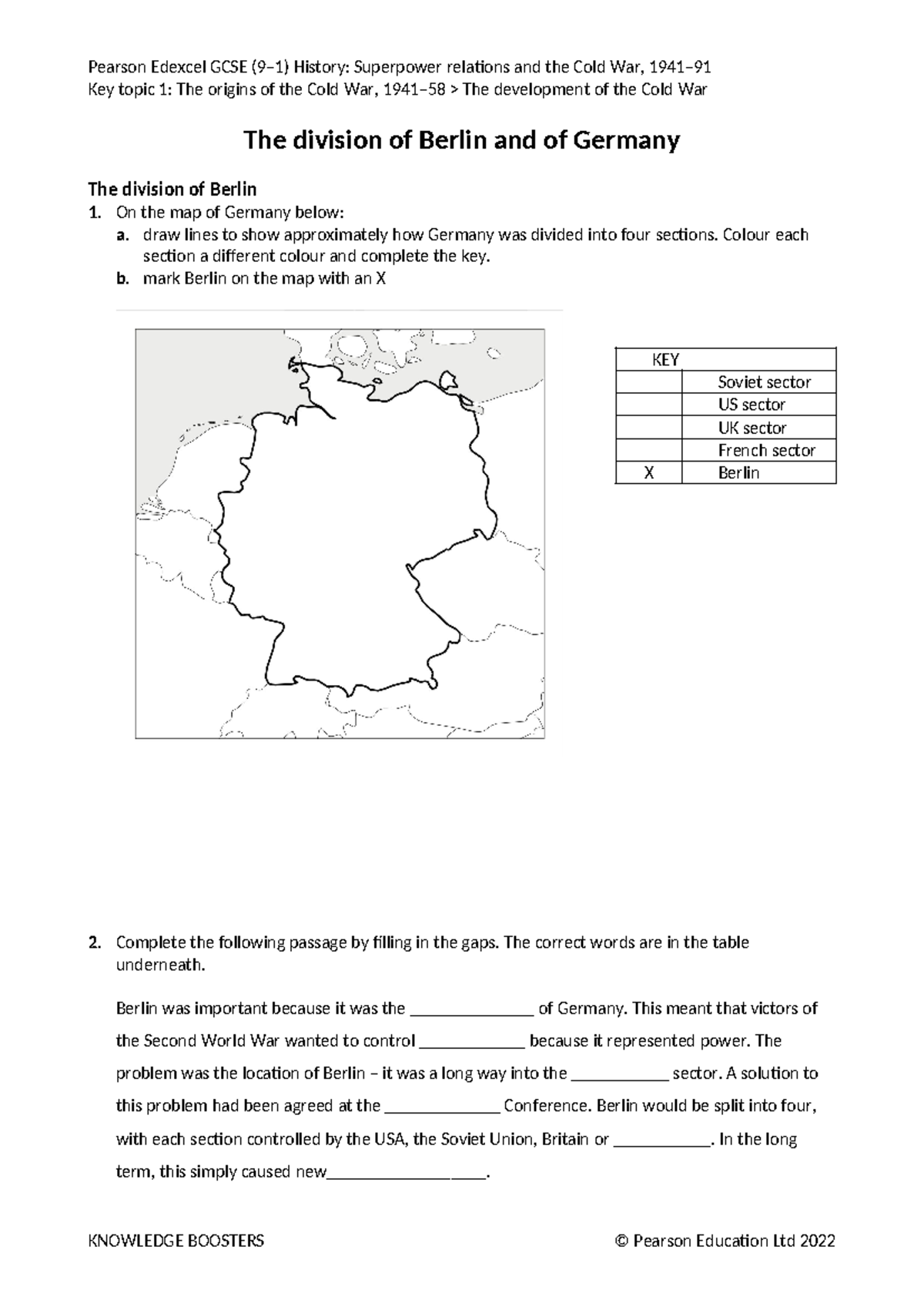 2. Week 2 Berlin and Hungary - Key topic 1: The origins of the Cold War ...