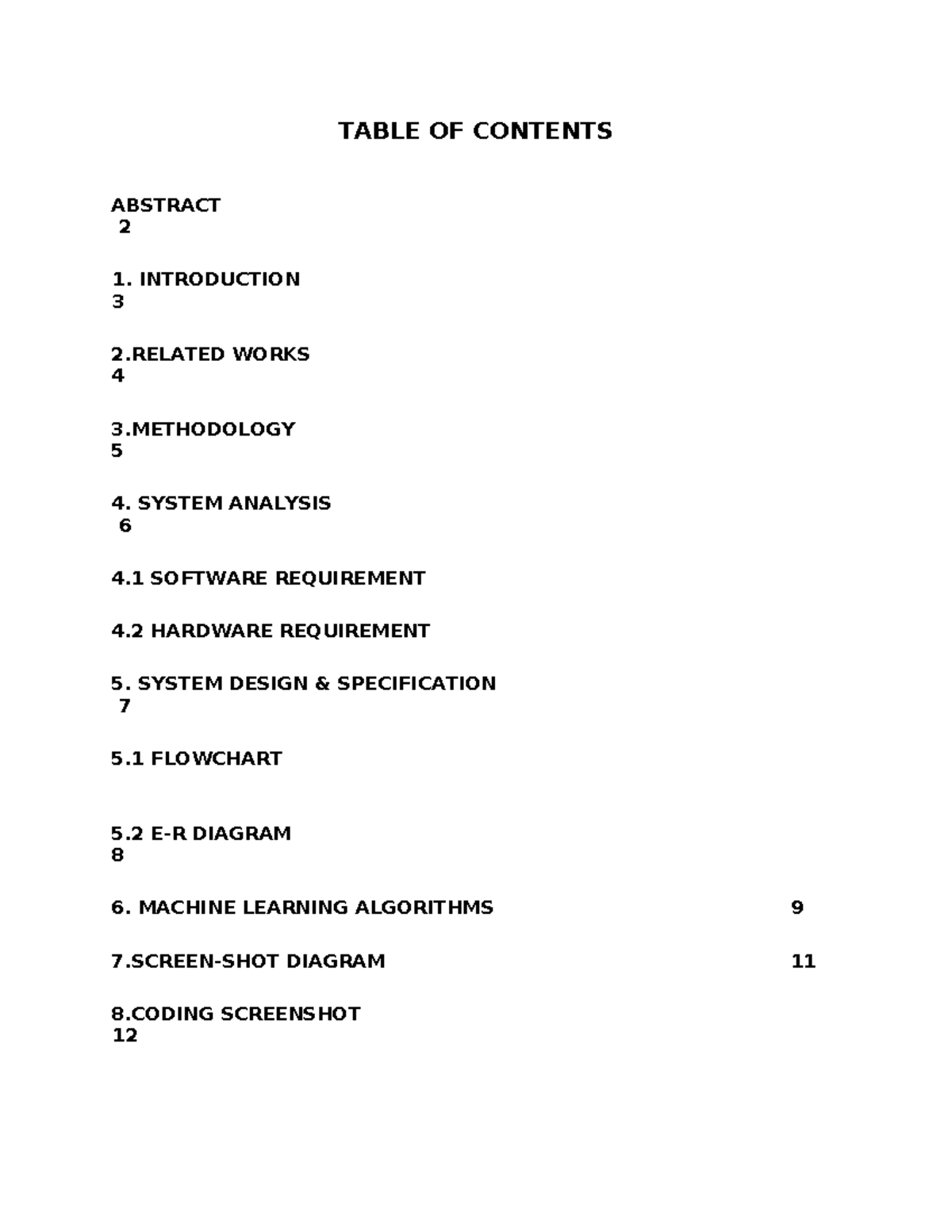 Report - Summary Computer Science and Engineering - TABLE OF CONTENTS ...