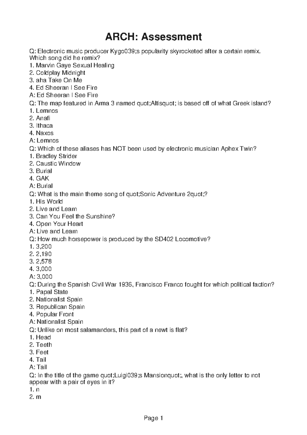 ARCH109 Document 8 - ARCH: Assessment Q: Electronic music producer ...