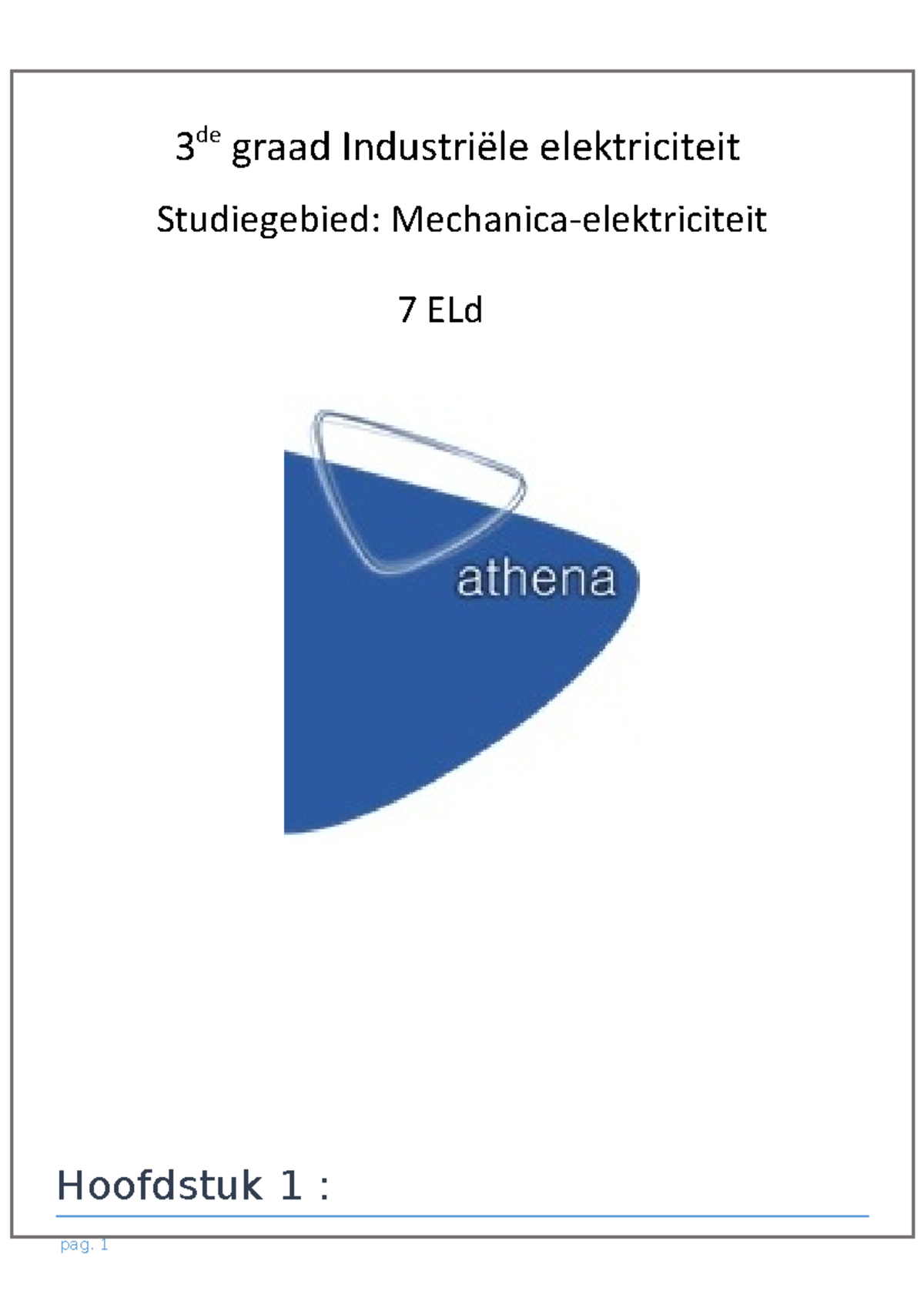 De Graad Industri Le Elektriciteit Cursus Eld De Graad Industri Le Elektriciteit