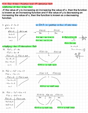 Exam 2 Cheat Sheets Part 1. -Related rates and problems involving ...