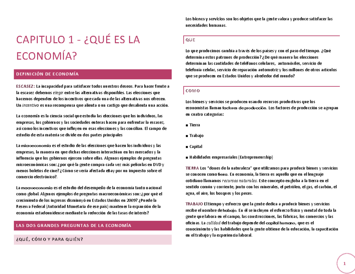 Resumen de Microeconomia Michael Parkin - UPC - Studocu