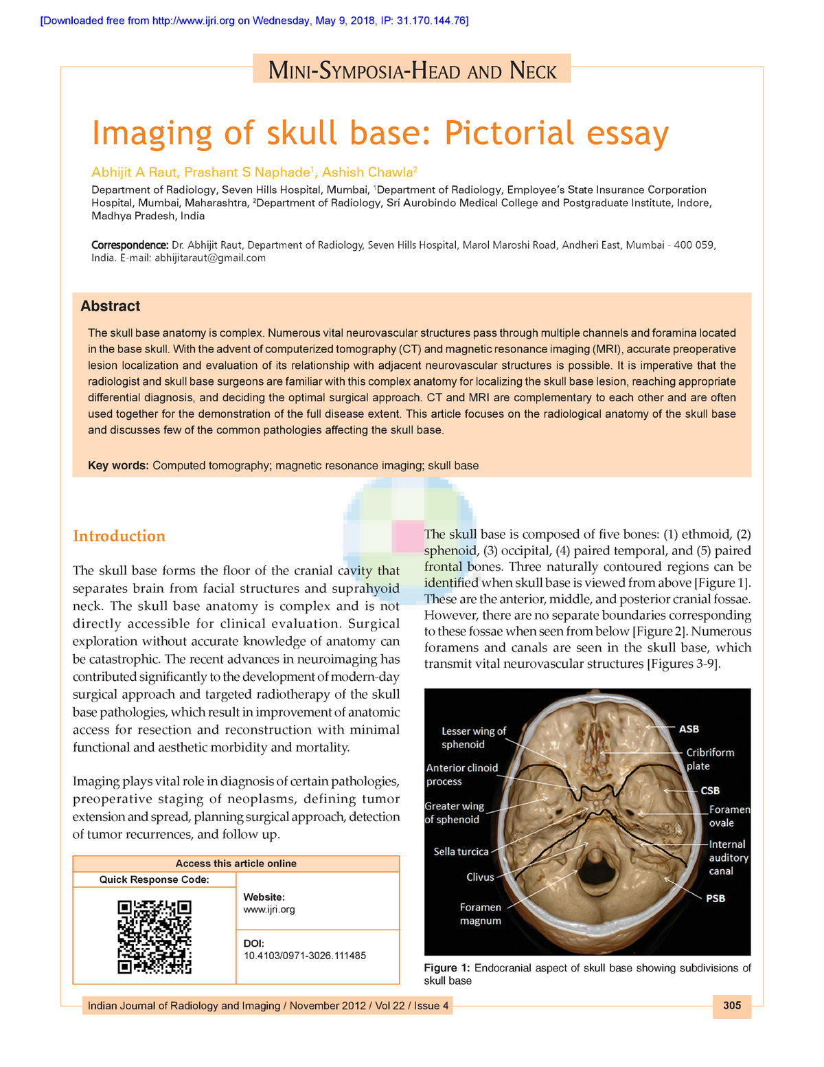 pictorial essay radiology